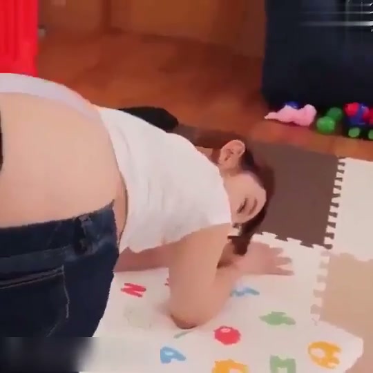 Brunette in a white shirt on a play mat (@ElyseEzello1v)